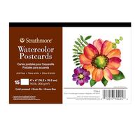 Strathmore - Cartoline a colori ad acqua, bianche, 15 pezzi (il pacco può variare) 1 pacco