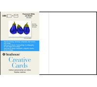 Strathmore Paper Deckle, 100 biglietti e buste, bianco fluorescente
