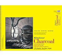 Strathmore Serie 300 Blocco di Carta a Spirale Carbone 45,7 x 61 cm, 24 Fogli, Nero, 18x24