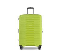 Stratic NOVIUM Valigia Rigida - Trolley con 4 Ruote Lucchetto a Combinazione TSA Espandibile in Polipropilene Fodera in PET Riciclato con o Senza Tasca Frontale (Lime Green, L Senza Tasca Frontale)