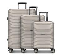 Stratic Shine 4 ruote Set di valigie 3 pezzi espandibile beige