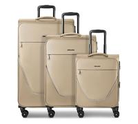Stratic taska 4 ruote Set di valigie 3 pezzi espandibile giallo