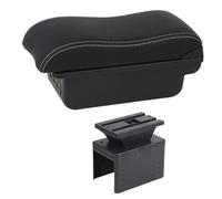 Strato Console Stoccaggio Per Hyundai Per I20 2021-2024 Bracciolo Auto Modifica Interna, Scatola Portaoggetti Centrale Parti Di Retrofit Con USB(C2 White Line)