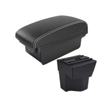 Strato Console Stoccaggio Per KIA Per Rio 3 2011-2016 Bracciolo Box Accessori Per Auto Portaoggetti Interno USB(B3 Black white 3 USB)