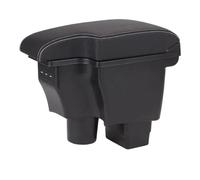 Strato Console Stoccaggio Per Mazda Per CX-3 Bracciolo Box Retrofit Accessori Per Auto Portaoggetti Ricarica USB(A3Artificial leather)