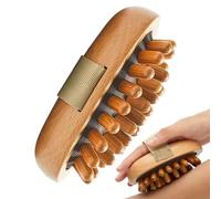Strato di massa HAAR Made di legno - pennello per la doccia del cuoio capelluto ergonomico | Spaziatura della spa fatta in legno, trasportatore circolatorio circolatorio per il cuoio capelluto, dispos