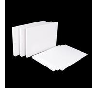 Strato di plastica di PTFE, Foglio di PTFE bianco 200x200mm 3-8mm attrito resistente al calore taglio facile confezione da 2 for sigillare fai da te(4mm)