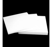 Strato di plastica di PTFE, Lastra in PTFE vergine bianca, lavorabile ad alta temperatura a basso attrito, 600x600 mm, spessore multiplo(0.3mm)