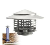 Strato in acciaio inossidabile: copertura resistente al tetto, protezione del | Accessorio durevole per camini universali, parte di ricambio del anti pioggia, detriti all'aria li