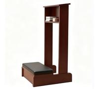 Strato per Inginocchiarsi in Materiale Resistente, Facile da Pulire, con Imbottitura in Spugna ad alta Resilienza e Cassetto Portaoggetti, per la Chiesa Domestica(Brown)