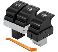 StratoNex Interruttore alzacristalli sinistra/destro (LED rosso), set compatibile con VW Transporter T5 (2005-2009) e T6 (2009-2015), ricambio per 7E0959855A 7E0959855, con strumento di leva incluso