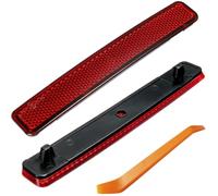 StratoNex Set di 2 catarifrangenti posteriori rossi, adatti per VW T5 2003 | Include cuneo di montaggio, montaggio antigraffio, per lato sinistro e destro, 7E0945105 7E0945106, paraurti posteriore