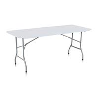 Strattore Tavolo da Campeggio Birreria Birra Giardino Pieghevole Sagra Plastica Catering Picnic Buffet - 180 x 70 x 74 cm in Bianco