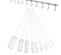 Straw Cleaner Brush - 10-Pieces Straw Brushes For Cleaning Straws | Nylon Brushes Tube Brush | Pipe Cleaner Brush | Small Portable Cleaning Brushes With Nylon Bristles And Hook, Cleaning Tools