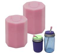 Straw Cover, Magnetic Cap, 2 Piece Lid Replacement Set for Bottles and Tumblers, Leakproof Accessories Outdoor Travel Beach Picnic, Mountaineering Climbing Sports Use 0.75x0.75x0.91 Inches