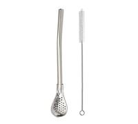 Straw Spoon, Straw Strainer, Easy Cleaning Compact Design Travel Friendly Strong Filtration Food Grade Lightweight Utility, Drinking Straws Spoon for Coffee, Loose, Leaf, Tea, Soup