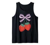 Strawberries and Lavender Lace Bow - Kawaii Style Art Canotta