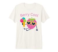 Strawberry Berry Cool Summer Icecream Maglietta Premium