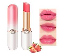 Strawberry Blueberry Tinted Lip Balms ，Peach Color Changing Lipstick,Moisturizer Long Lasting Lip Care Lip Balm Magic Lip Gloss Lip Tint Stain Gloss Set for Women (1pc fragola)