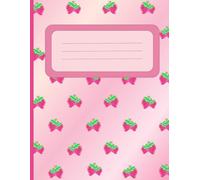 Strawberry Bow Notebook: 8.5 x 11 Inch | 120 Lined Pages | Cute Pastel Pink Journal for Writing & Notes