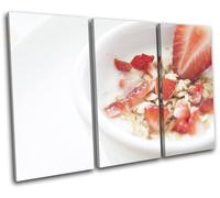 Strawberry Breakfast Food Kitchen TREBLE TELA parete arte foto stampa