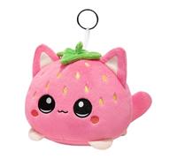 Strawberry Cat Plush Toy - Cute Stuffed Animal Cat | 10cm 20cm Cartoon Plush Doll with Soft Short Fabric Material, Cotton Filling, Kawaii Decor for Bedroom Display, Gift Choice for Collectors