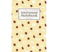 Strawberry Daisy Lined Journal Notebook - Custard Yellow: Cute Spring Aesthetic Notebook for School, Work, and Everyday Writing