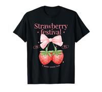Strawberry Festival A Berry Good Time Pink Coquette Bow Maglietta