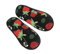 Strawberry Fruit Flower Pantofole Da Casa Lavabili Pantofole Portatili Scarpe Da Casa Per Invernali Hotel Esterno L