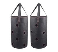 Strawberry Grow Bags - 3-Gallon Vertical Planter, 2-Piece Fabric Pot Set