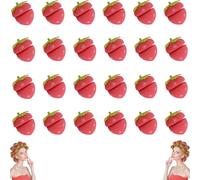 Strawberry Hair Rollers, Magic Strawberrys Sponge Hairs Rollers, 2026 Strawberry Heatless Curlers for Long Hair, Easy And Comfortable Hairstyling While Sleeping (24pcs)