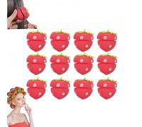 Strawberry Heatless Curlers, Strawberry Foam Rollers, Foam Strawberry Overnight Shape Magic Hairs Curls, Foams Hair Curlers For Long Hair & Short Hair