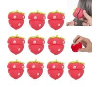 Strawberry Heatless Curlers, Strawberry Foam Rollers, Strawberry Breathable Sponge Simple Curlers for Women Long Hair & Short Hair(10 pcs)