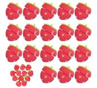 Strawberry Heatless Curlers, Strawberry Hair Rollers, Soft Sponge Foam Curling Tools for Women, Overnight Curlers for Medium Long Shorthair, No Heat Styling Rollers (18 pezzi, One S)