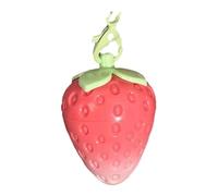 Strawberry Keychain Warming Lip Balm Long Lasting Moisturize Tint Warm Change Lipstick New Strawberry Student Cute Girl Cura delle labbra Uomini (H, One Size)