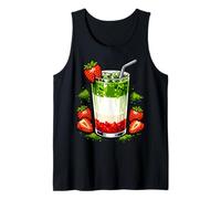 Strawberry Matcha Latte Kawaii Graphic Tea Lover Drink Canotta