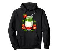 Strawberry Matcha Latte Kawaii Graphic Tea Lover Drink Felpa con Cappuccio
