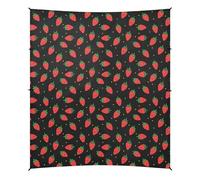 Strawberry Minimalist Black Beach Cabana Tenda UPF50 leggera portatile con pala per sabbia, sacchi di sabbia, pali di stabilità per cortile e campeggio