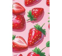 Strawberry Notebook - Glossy 3D Fruit Cover - Lined Journal for Writing, Notes and Ideas - Summer fruit theme -100 pages