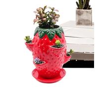 Strawberry Planter Terracotta For Gardening Saucer Multi-Tier Vertical