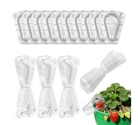 Strawberry Protector,50-Pieces Clear Inspection Access Transparent Reusable Guard - Airflow Management Solution, Strawberry Fruit Protector,for Fruit Garden Plants Vegetable Blueberry