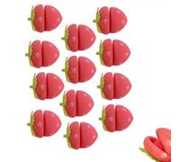 Strawberry Sponge Hair Curlers, Soft Foam Curls No Heat for Sleeping, Flessibile Rollers for All Hair Lengths, Easy Portable Hair Roller Bun Tool