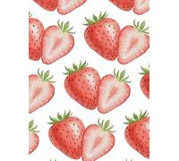 Strawberry Watercolor Pattern A7 Planner Weekly and Monthly Layout - 6x8 Insert for Notebook Covers, Minimal Design for On-the-Go Planning