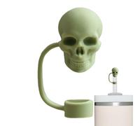 StrawTopper Caps - 10 coperture scheletriche, tappi in silicone per uso alimentare, a prova di perdite, accessori divertenti per cannucce per feste