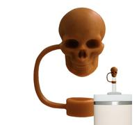 StrawTopper Caps - 10 coperture scheletriche, tappi in silicone per uso alimentare, a prova di perdite, accessori divertenti per cannucce per feste