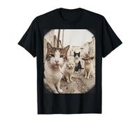 Stray Cat Gang Crew Funny Cat Lover Vintage Retro Maglietta