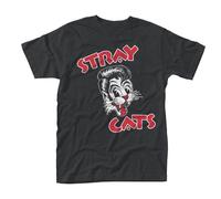 STRAY CATS - CAT LOGO BLACK T-Shirt Medium