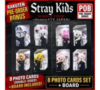 Stray Kids dominATE JAPAN Blu-ray RAKUTEN POB D-sided PC set con scheda di...