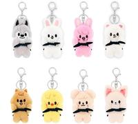 Stray Kids Portachiavi in peluche MAGNET serie ATE SKZoo portachiavi carino portachiavi ciondolo per fan 10cm, 8 pezzi., small-scale