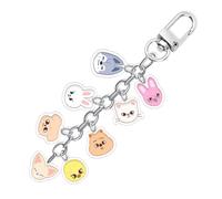 Stray Kids Portachiavi SKZ, Portachiavi Stray Kids, 8 portachiavi per bambini, portachiavi per bambini, accessori per il gioco, per ragazzi e ragazze., bianco, Taglia unica